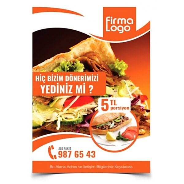 Restoran Dönerci Broşür – Kartvizit- Magnet Örnekleri